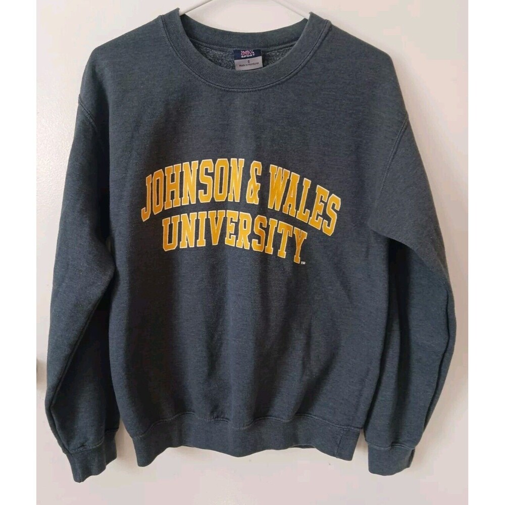 Vintage Johnson & Wales University Sweatshirt Small Adult Gray/Blue